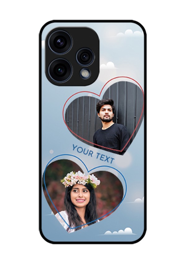 Oppo Reno 15 5G Custom Glass Phone Case - Blue Color Couple Design