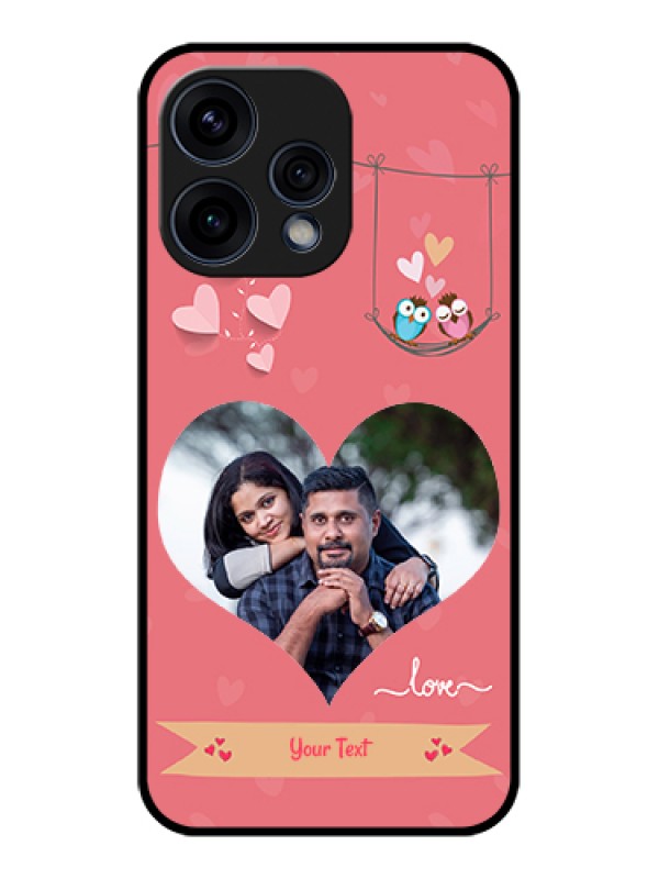 Custom Oppo Reno 15 5G Custom Glass Phone Case - Peach Color Love Design