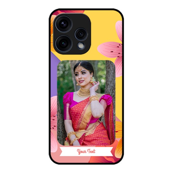 Oppo Reno 15 5G Custom Glass Phone Case - 3 Image With Vintage Floral Design Oppo Reno 15 5G Custom Glass Phone Case - 3 Image With Vintage Floral Design