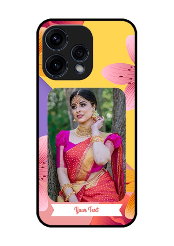 Oppo Reno 15 5G Custom Glass Phone Case - 3 Image With Vintage Floral Design
