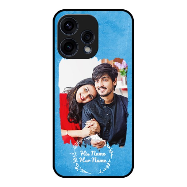 Oppo Reno 15 5G Custom Glass Phone Case - Blue Color Vintage Design Oppo Reno 15 5G Custom Glass Phone Case - Blue Color Vintage Design