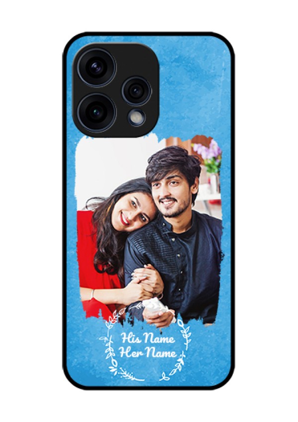 Oppo Reno 15 5G Custom Glass Phone Case - Blue Color Vintage Design