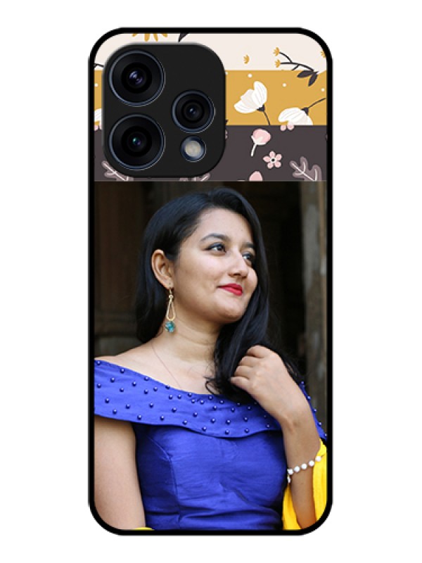 Custom Oppo Reno 15 5G Custom Glass Phone Case - Stylish Floral Design