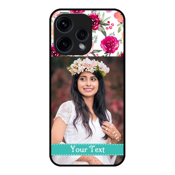 Oppo Reno 15 5G Custom Glass Phone Case - Water Colors Floral Design Oppo Reno 15 5G Custom Glass Phone Case - Water Colors Floral Design
