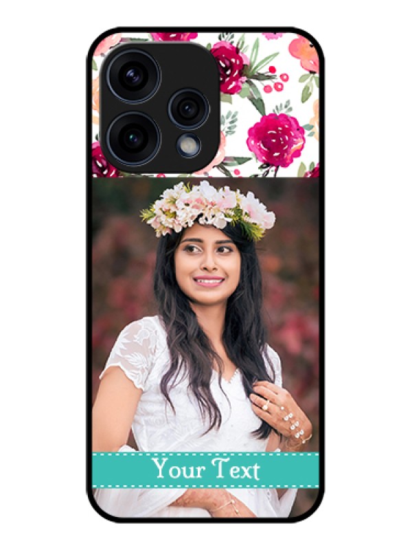 Custom Oppo Reno 15 5G Custom Glass Phone Case - Water Colors Floral Design