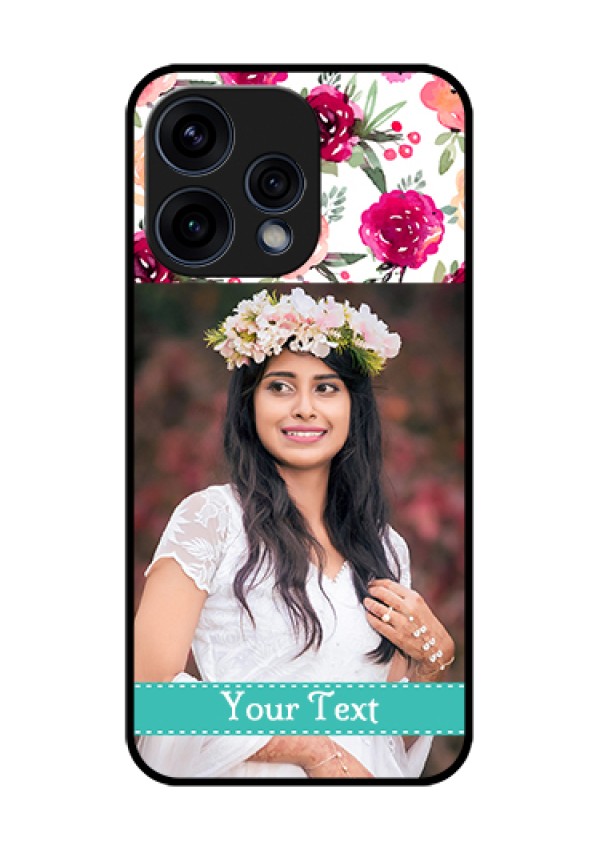 Oppo Reno 15 5G Custom Glass Phone Case - Water Colors Floral Design