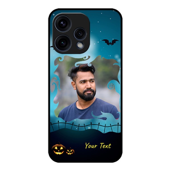Oppo Reno 15 5G Custom Glass Phone Case - Halloween Frame Design