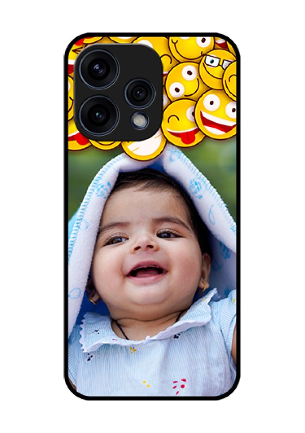Oppo Reno 15 5G Custom Glass Phone Case - With Smiley Emoji Design