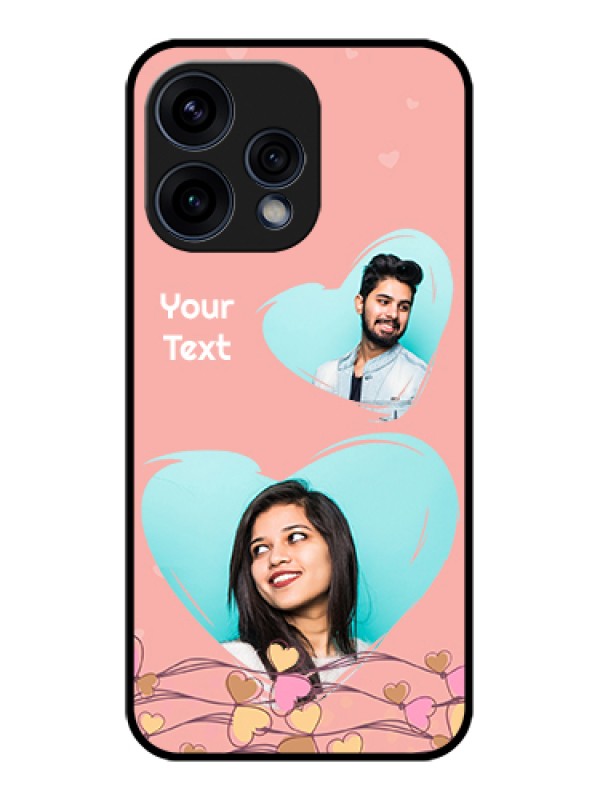 Custom Oppo Reno 15 5G Custom Glass Phone Case - Love Doodle Design
