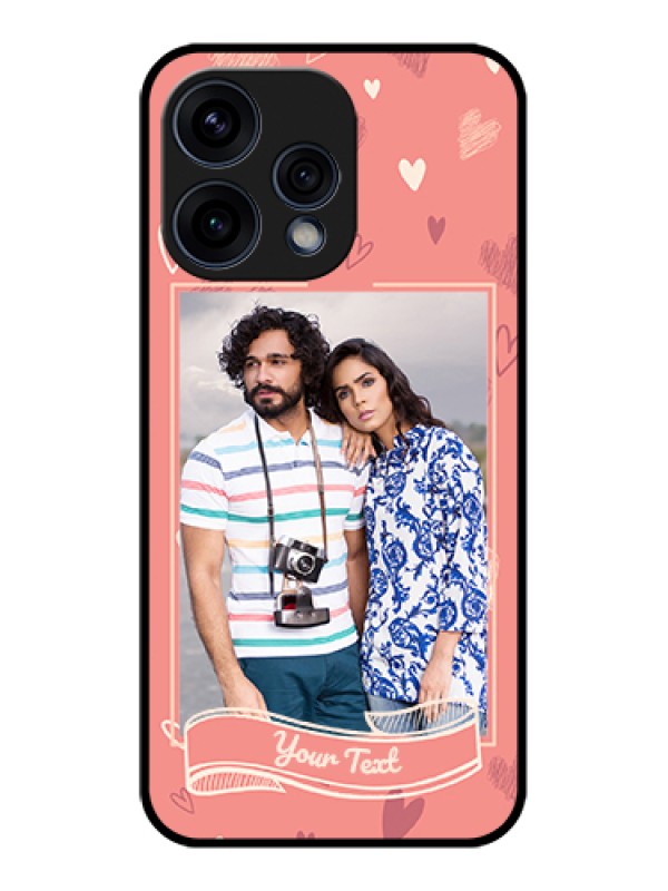 Custom Oppo Reno 15 5G Custom Glass Phone Case - Love Doodle Art Design