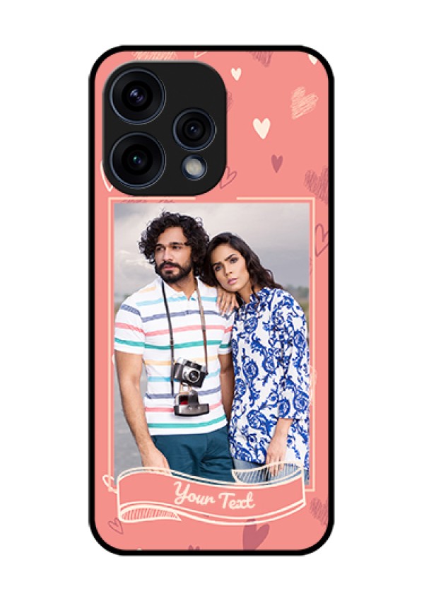 Oppo Reno 15 5G Custom Glass Phone Case - Love Doodle Art Design