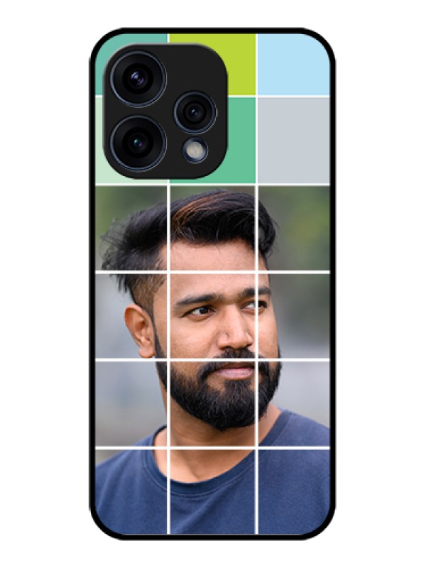 Custom Oppo Reno 15 5G Custom Glass Phone Case - With White Box Pattern