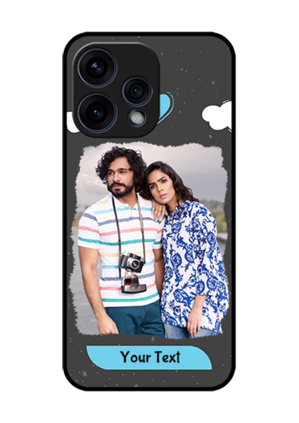 Oppo Reno 15 5G Custom Glass Phone Case - Splashes With Love Doodles Design