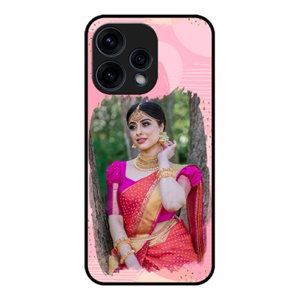 Oppo Reno 15 5G Custom Glass Phone Case - Gold Glitter Splash Design Oppo Reno 15 5G Custom Glass Phone Case - Gold Glitter Splash Design