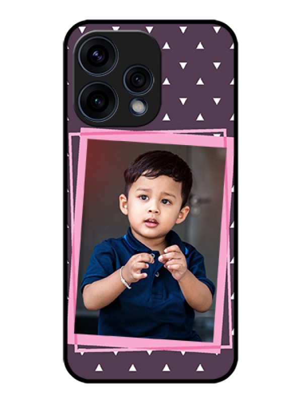 Custom Oppo Reno 15 5G Custom Glass Phone Case - Triangle Pattern Dotted Design