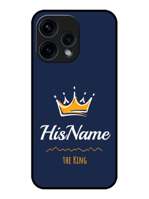 Custom Oppo Reno 15 5G Custom Glass Phone Case - King With Name Design
