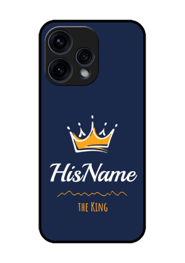 Oppo Reno 15 5G Custom Glass Phone Case - King With Name Design