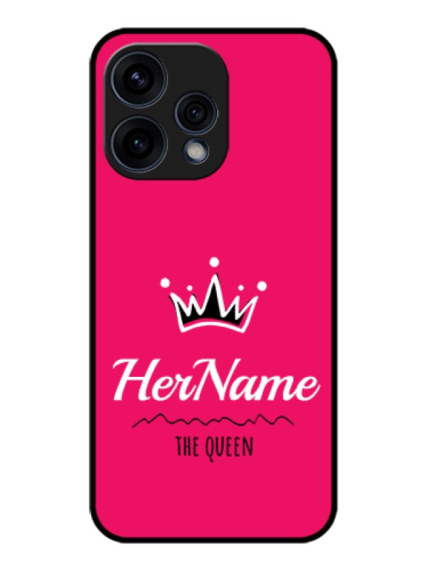 Custom Oppo Reno 15 5G Custom Glass Phone Case - Queen With Name Design