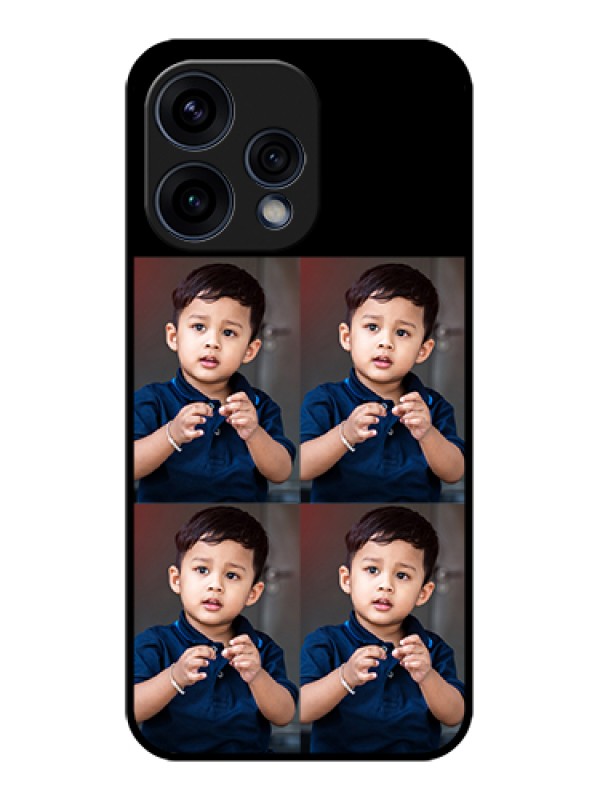 Custom Oppo Reno 15 5G Custom Glass Phone Case - 4 Image Holder Design