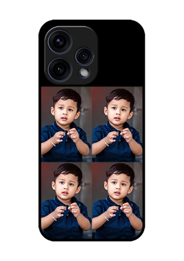 Oppo Reno 15 5G Custom Glass Phone Case - 4 Image Holder Design