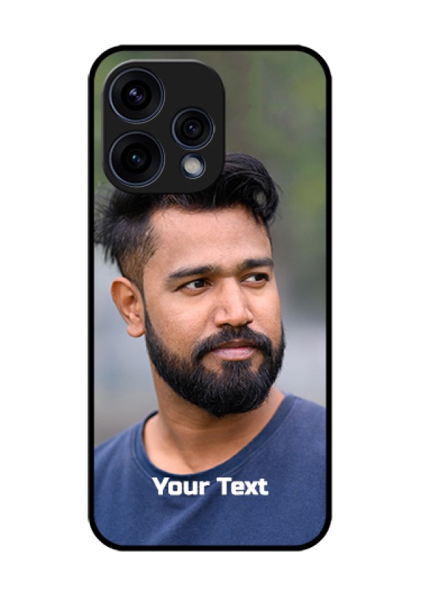 Oppo Reno 15 5G Custom Glass Phone Case - Photo With Text Design