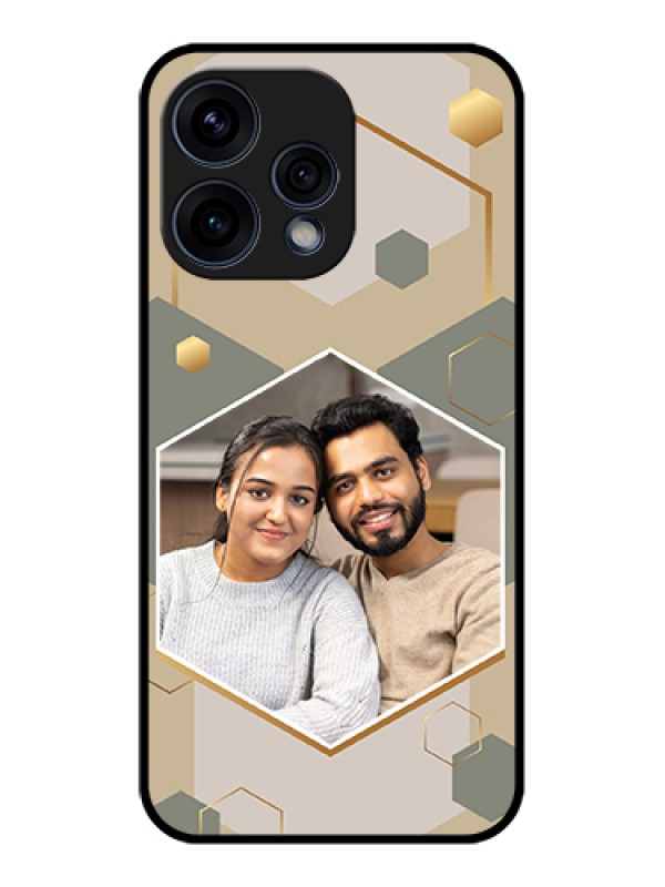 Custom Oppo Reno 15 5G Custom Glass Phone Case - Stylish Hexagon Pattern Design
