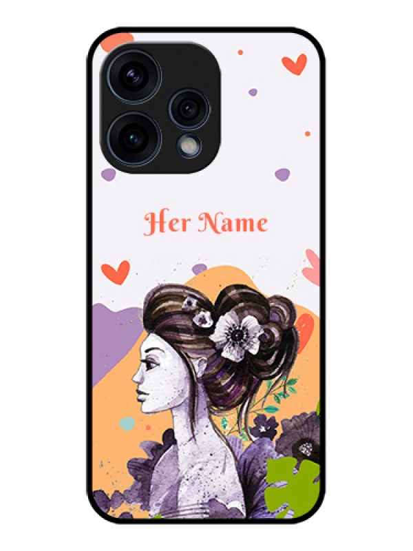 Custom Oppo Reno 15 5G Custom Glass Phone Case - Woman And Nature Design