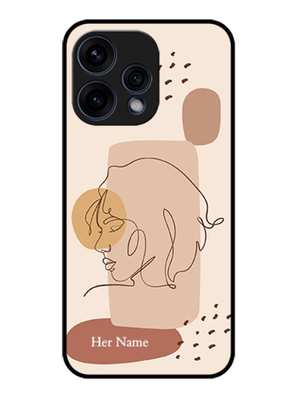Custom Oppo Reno 15 5G Custom Glass Phone Case - Calm Woman Line Art Design