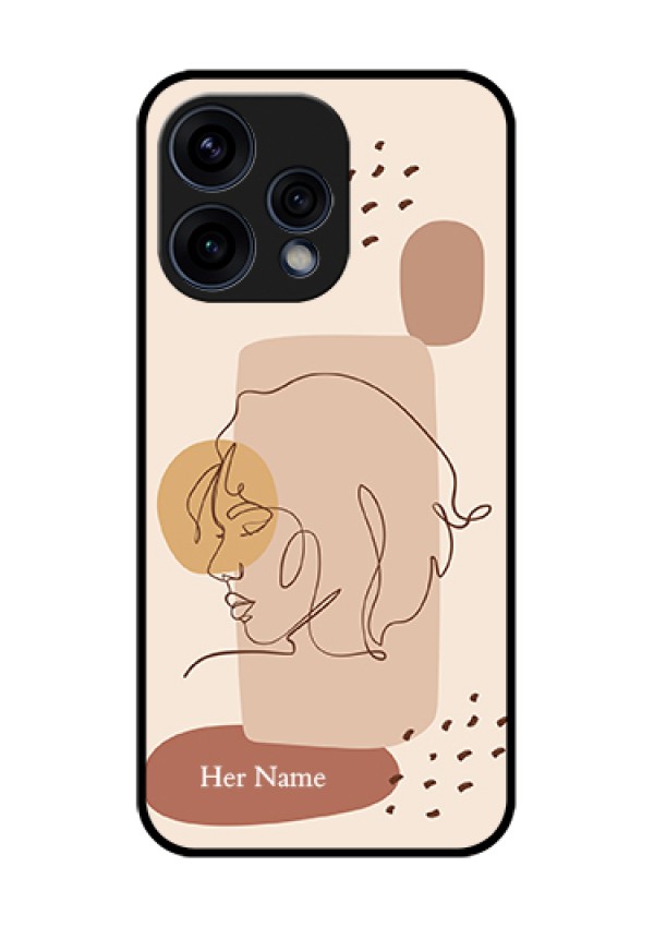 Oppo Reno 15 5G Custom Glass Phone Case - Calm Woman Line Art Design