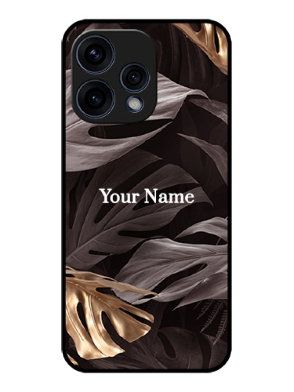 Custom Oppo Reno 15 5G Custom Glass Phone Case - Wild Leaves Digital Paint Design