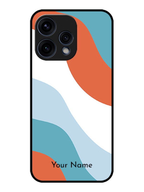 Custom Oppo Reno 15 5G Custom Glass Phone Case - Coloured Waves Design