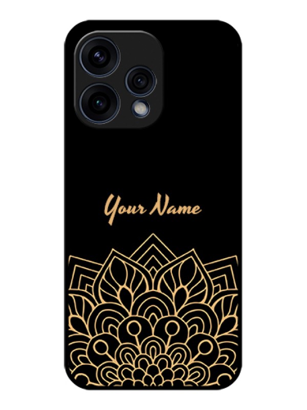 Custom Oppo Reno 15 5G Custom Glass Phone Case - Golden Mandala Design