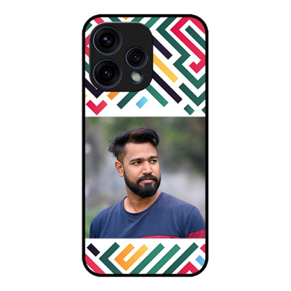 Oppo Reno 15 5G Custom Glass Phone Case - Colorful Maze Pattern Design Oppo Reno 15 5G Custom Glass Phone Case - Colorful Maze Pattern Design
