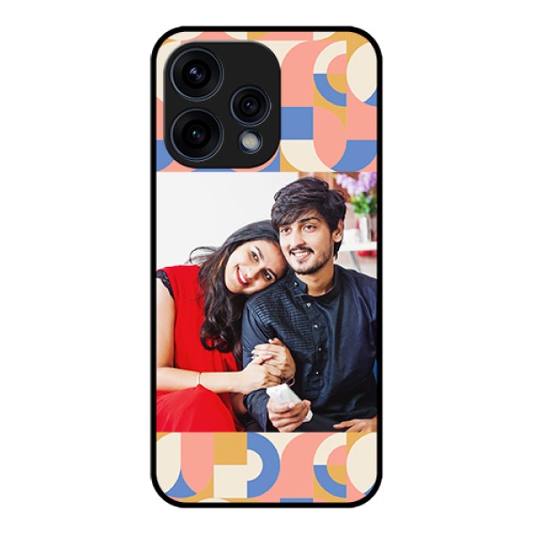 Oppo Reno 15 5G Custom Glass Phone Case - Semi - Circle Maze Pattern Design Oppo Reno 15 5G Custom Glass Phone Case - Semi - Circle Maze Pattern Design