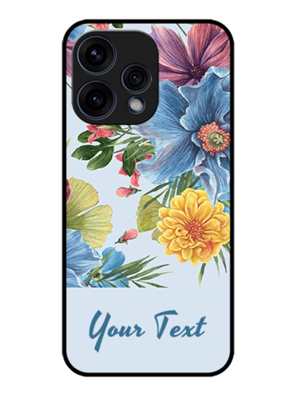 Custom Oppo Reno 15 5G Custom Glass Phone Case - Stunning Watercolored Flowers Painting Design