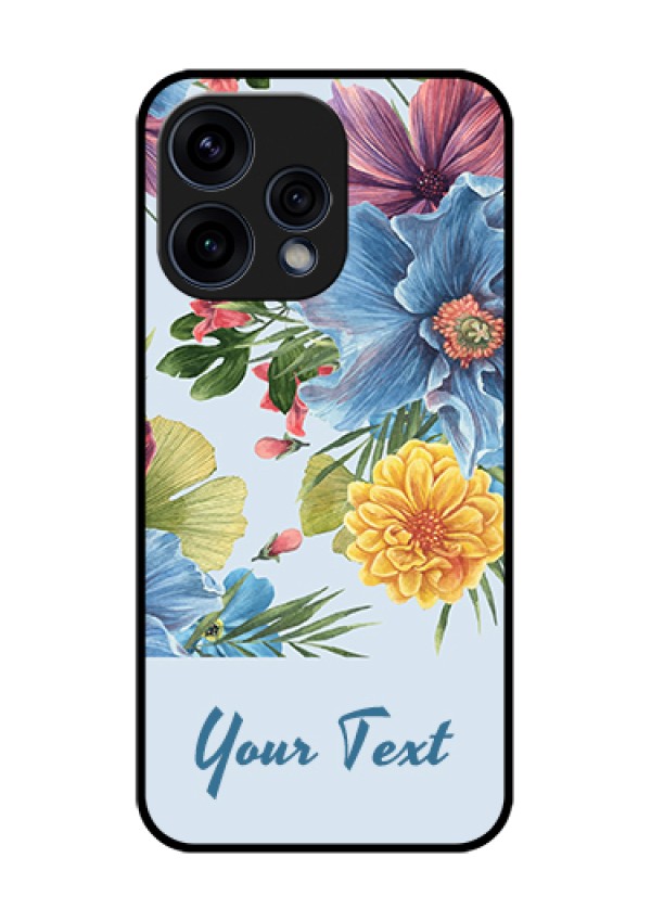 Oppo Reno 15 5G Custom Glass Phone Case - Stunning Watercolored Flowers Painting Design