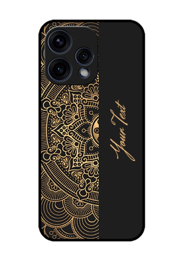 Oppo Reno 15 5G Custom Glass Phone Case - Mandala Art With Custom Text Design