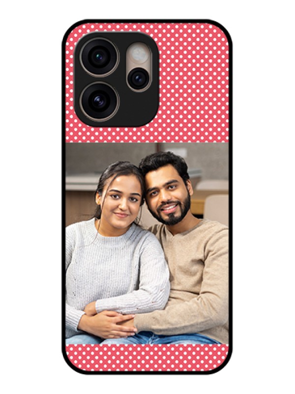Custom Oppo Reno 15 Pro 5G Custom Glass Phone Case - White Dotted Design