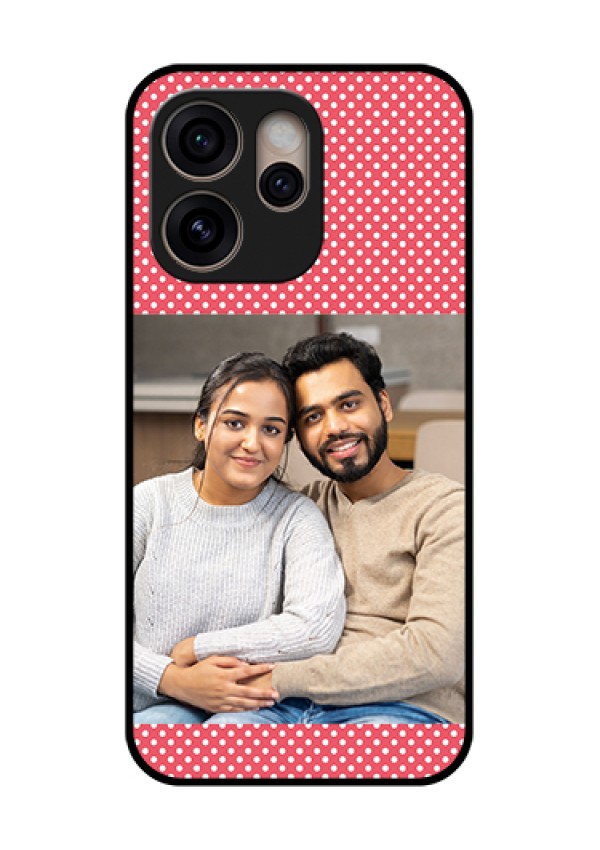 Oppo Reno 15 Pro 5G Custom Glass Phone Case - White Dotted Design