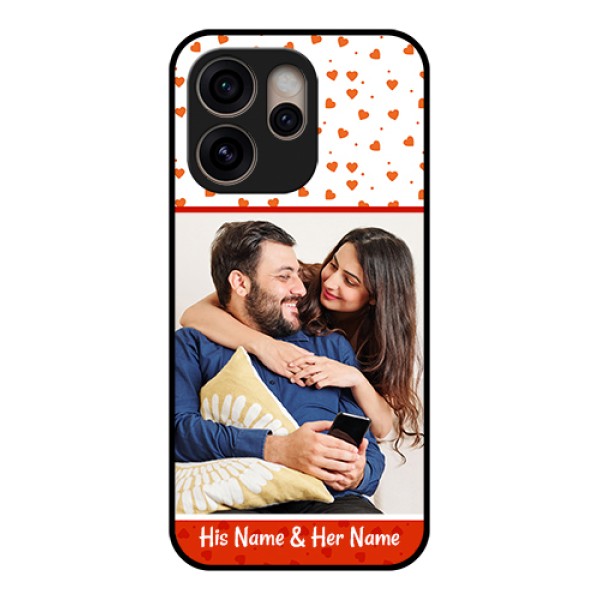 Oppo Reno 15 Pro 5G Custom Glass Phone Case - Orange Love Symbol Design Oppo Reno 15 Pro 5G Custom Glass Phone Case - Orange Love Symbol Design