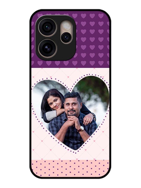 Custom Oppo Reno 15 Pro 5G Custom Glass Phone Case - Violet Love Dots Design
