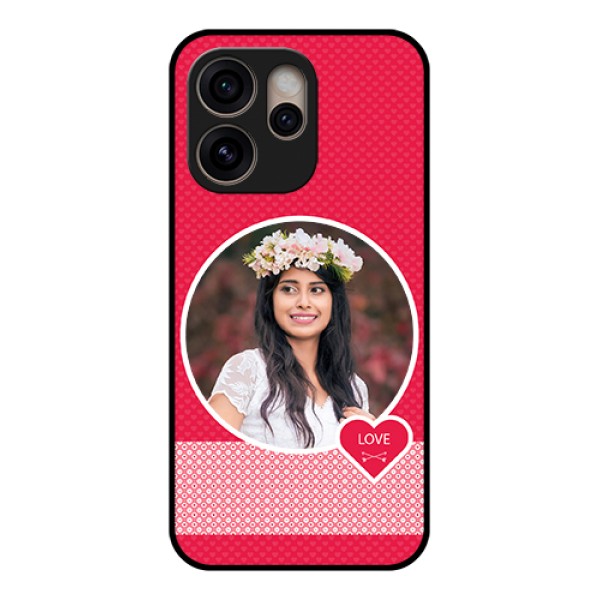 Oppo Reno 15 Pro 5G Custom Glass Phone Case - Pink Color Pattern Design Oppo Reno 15 Pro 5G Custom Glass Phone Case - Pink Color Pattern Design