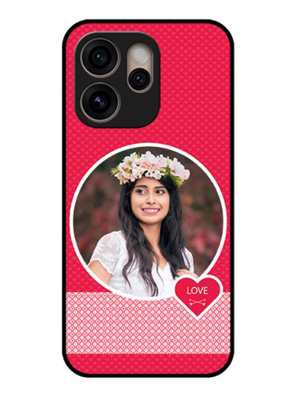 Custom Oppo Reno 15 Pro 5G Custom Glass Phone Case - Pink Color Pattern Design
