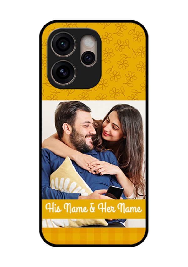 Oppo Reno 15 Pro 5G Custom Glass Phone Case - Yellow Floral Design