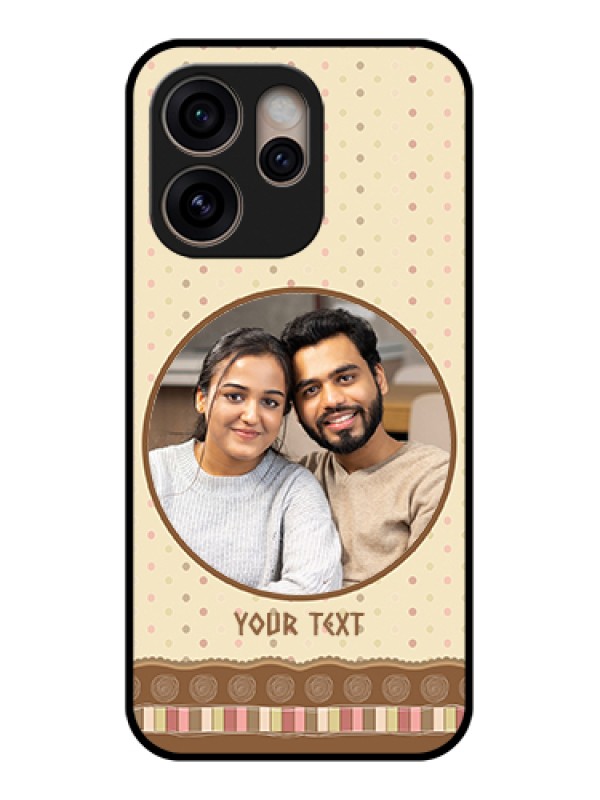Custom Oppo Reno 15 Pro 5G Custom Glass Phone Case - Brown Dotted Mobile Case Design