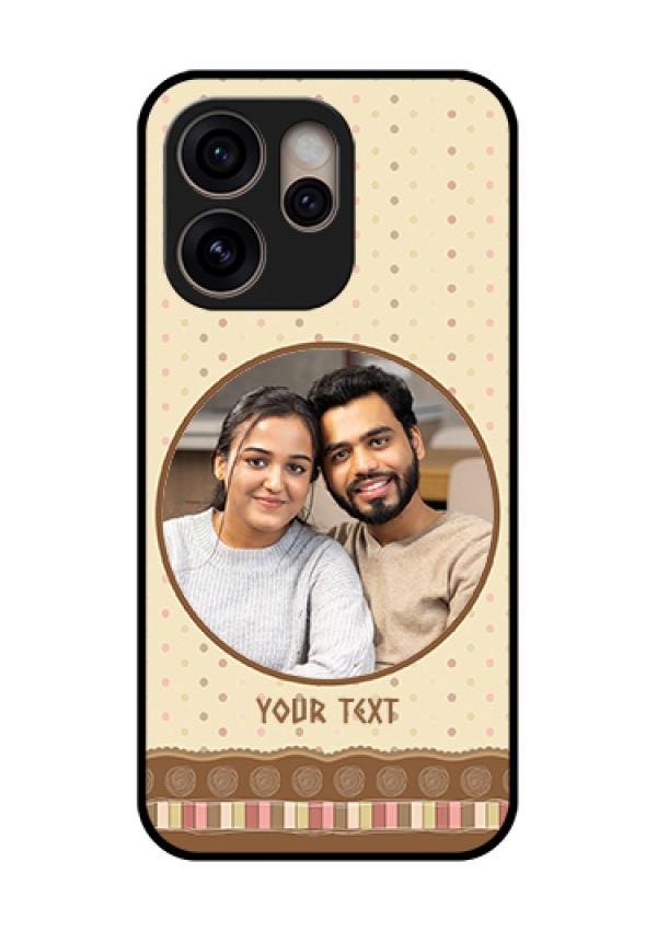 Oppo Reno 15 Pro 5G Custom Glass Phone Case - Brown Dotted Mobile Case Design