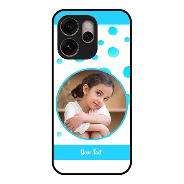 Oppo Reno 15 Pro 5G Custom Glass Phone Case - Blue Bubbles Pattern Design Oppo Reno 15 Pro 5G Custom Glass Phone Case - Blue Bubbles Pattern Design
