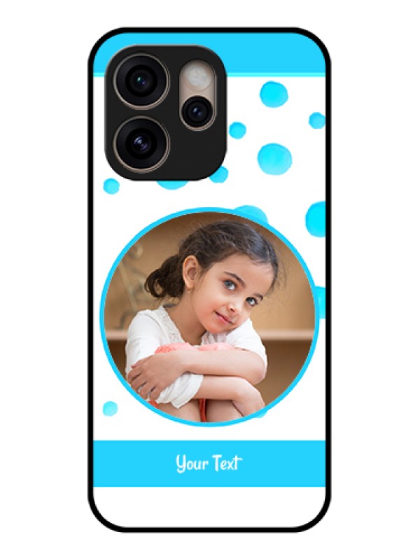 Custom Oppo Reno 15 Pro 5G Custom Glass Phone Case - Blue Bubbles Pattern Design