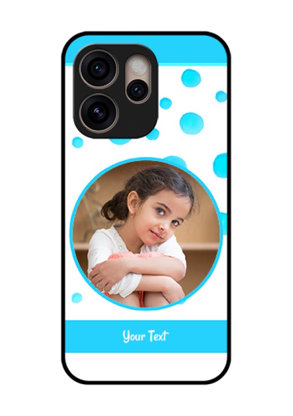 Oppo Reno 15 Pro 5G Custom Glass Phone Case - Blue Bubbles Pattern Design