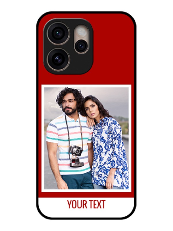 Custom Oppo Reno 15 Pro 5G Custom Glass Phone Case - Red Color Design